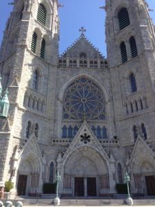 The Front of the Cathedral Basilica of the Scared Heart 